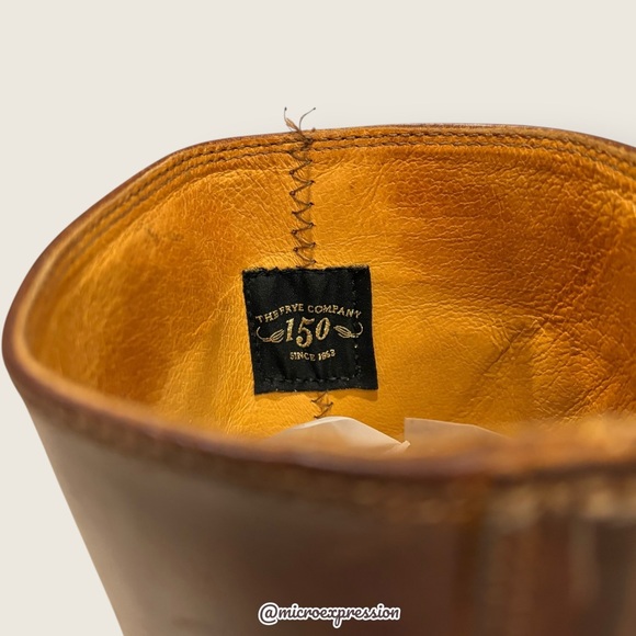 Frye Harness 12R Brown Cavalry Southwestern Cowboy Real Leather Distressed Boots - Picture 14 of 15